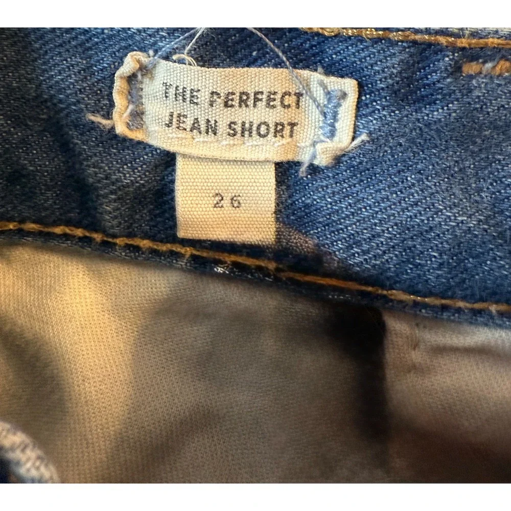 Madewell The Perfect Jean‎ Short 26 Ullman Raw Hem High Rise Denim Y2K